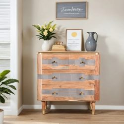 Acacia Wood Chest of Drawers