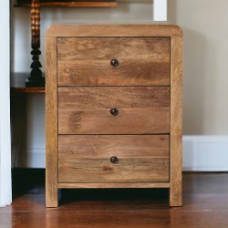 Aspen Oak-ish 3 Drawer Bedside
