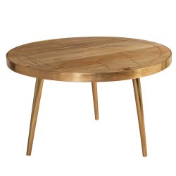 Light Gold Round Coffee Table
