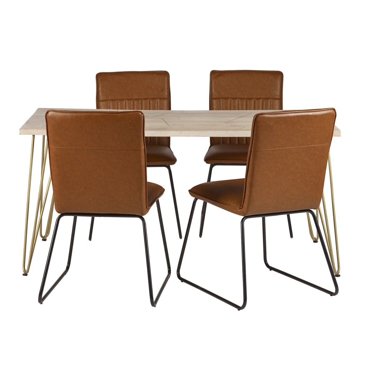 Light Gold Dining Table - Image 4