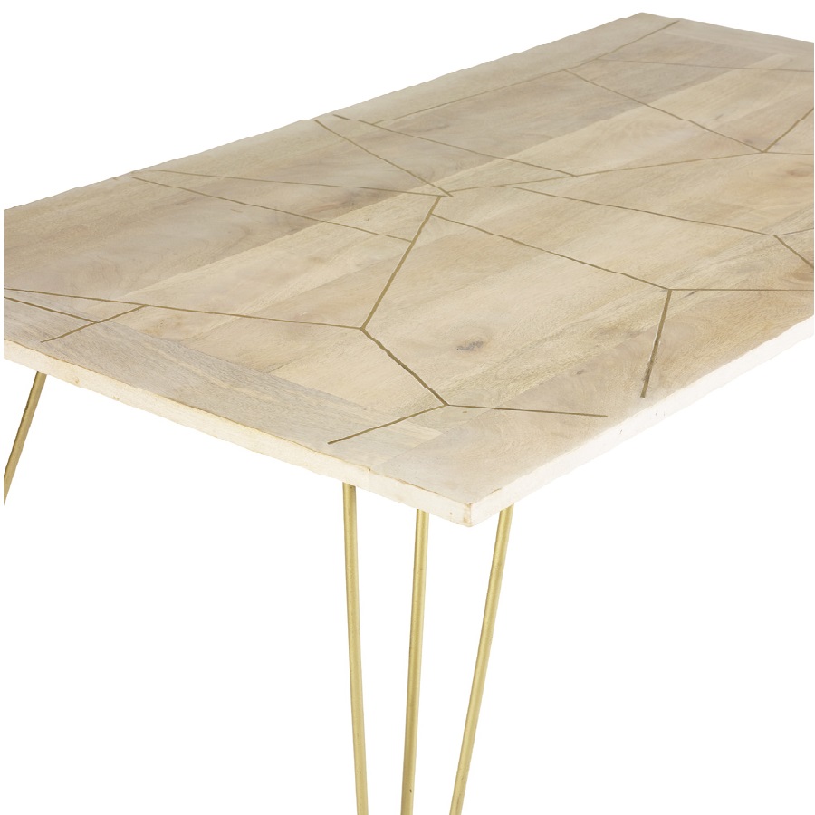 Light Gold Dining Table - Image 6