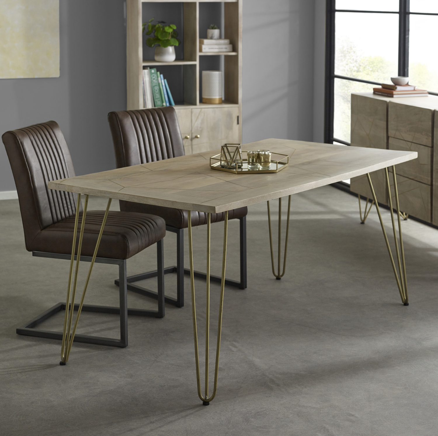 Light Gold Dining Table - Image 2