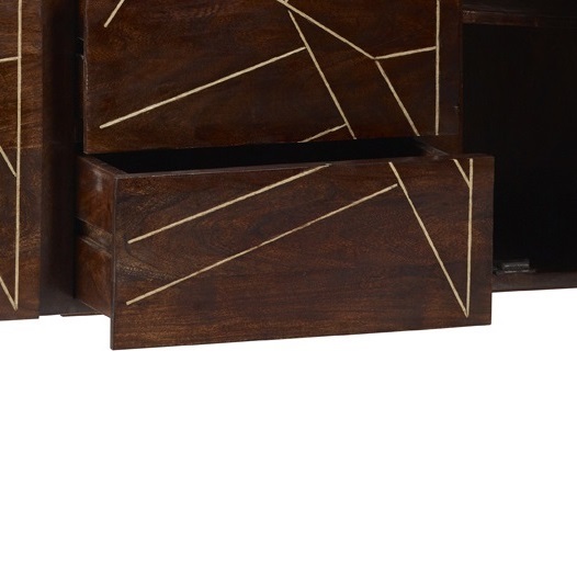 Dark Gold Extra Large Sideboard 3 Drawers and 2 Doors - Image 5