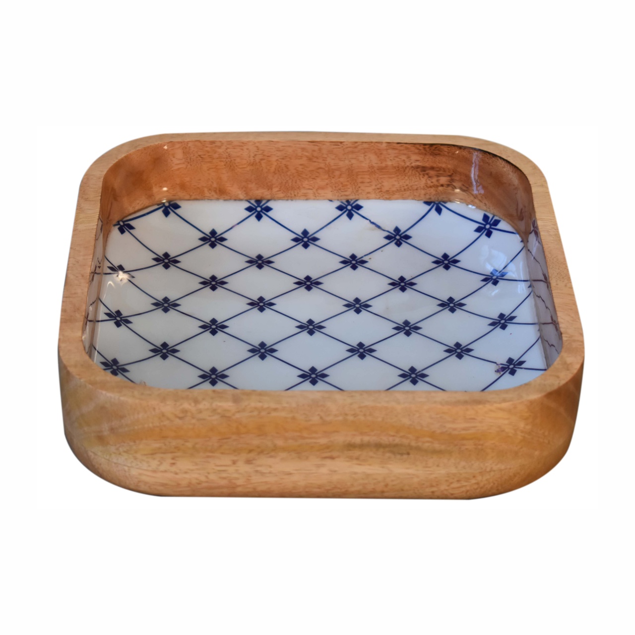 Blue and White Square Bowl Set of 2 - Image 6