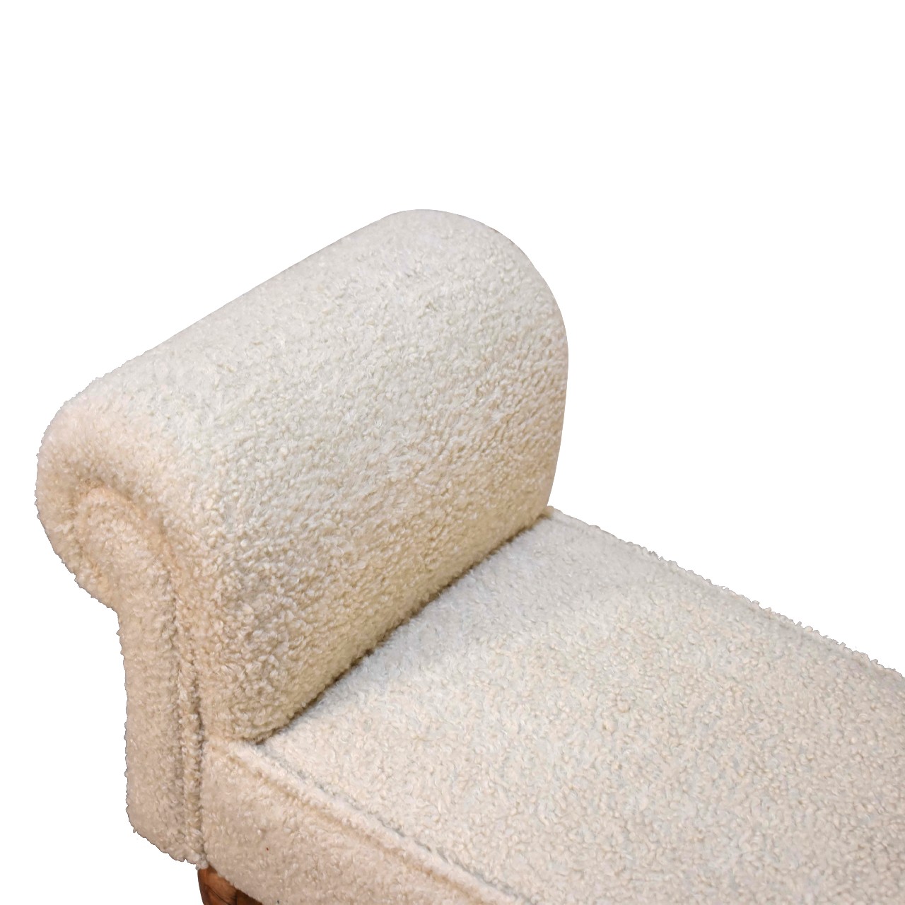 Boucle Cream Bench - Image 8