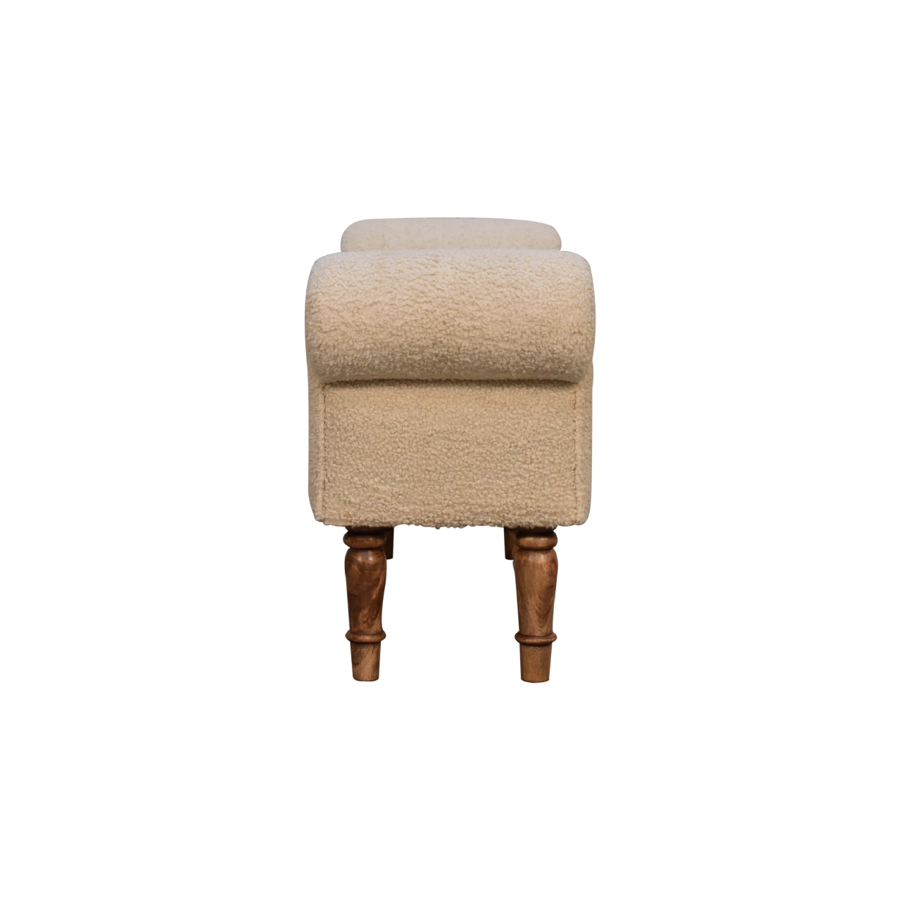 Boucle Cream Bench - Image 4