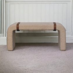 Boucle Leather Strap Bench