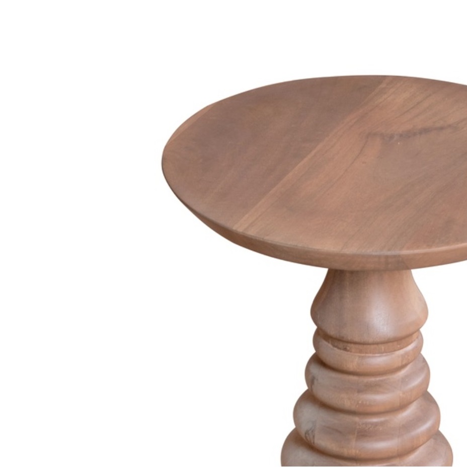 Valencia Cane & Mango Wood Side Table - Image 4