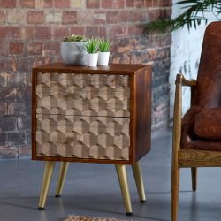 Edison 2 Drawer Side Table