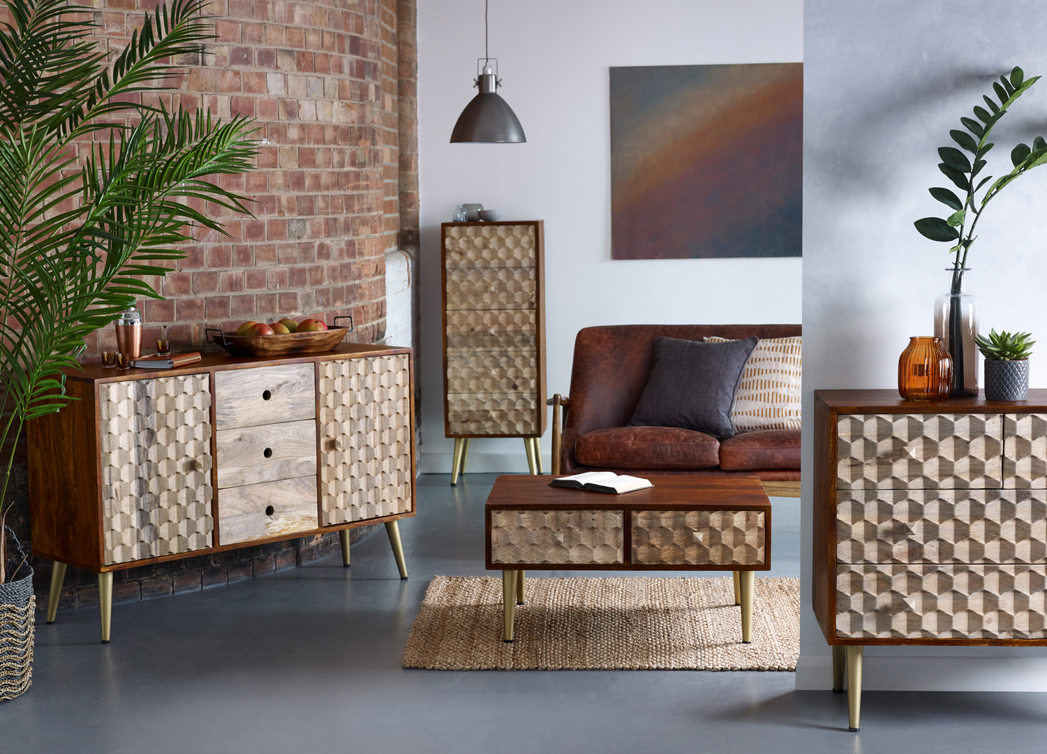 Edison Coffee Table with 2 Drawers