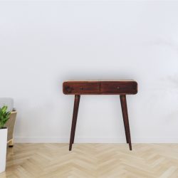 Chestnut Curved Hallway Table