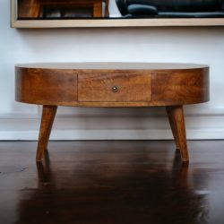 Chestnut Rounded Coffee Table