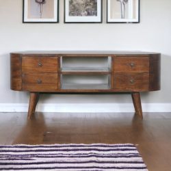 Chestnut Rounded Entertainment Unit
