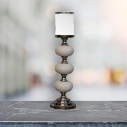 Chrome Bubble Candle Holder Set