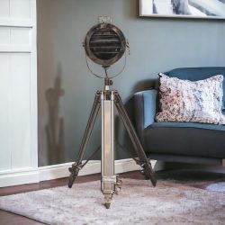 Chrome Tripod Spotlight Floor Lamp