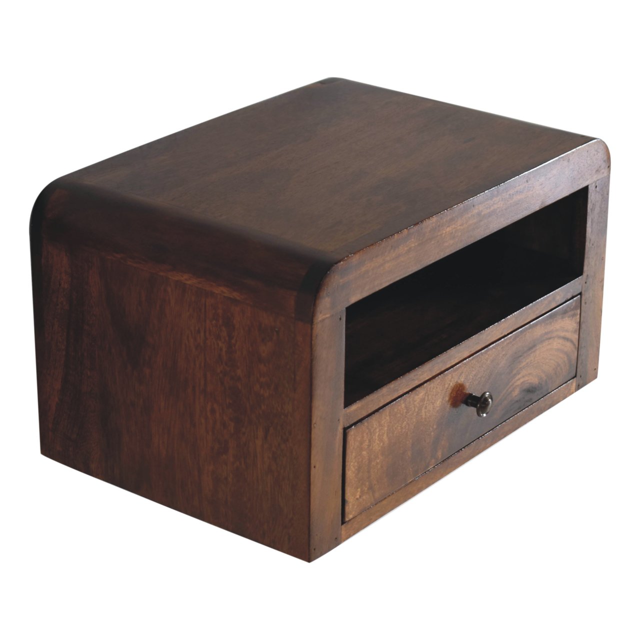 Chunky Chestnut 1 Drawer Wall Mounted Nightstand - Image 9