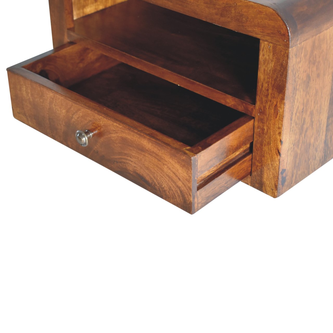 Chunky Chestnut 1 Drawer Wall Mounted Nightstand - Image 8