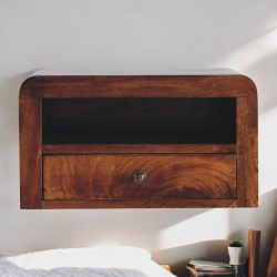 Chunky Chestnut 1 Drawer Wall Mounted Nightstand