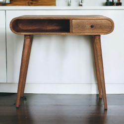 Curved Oak-ish Writing Desk