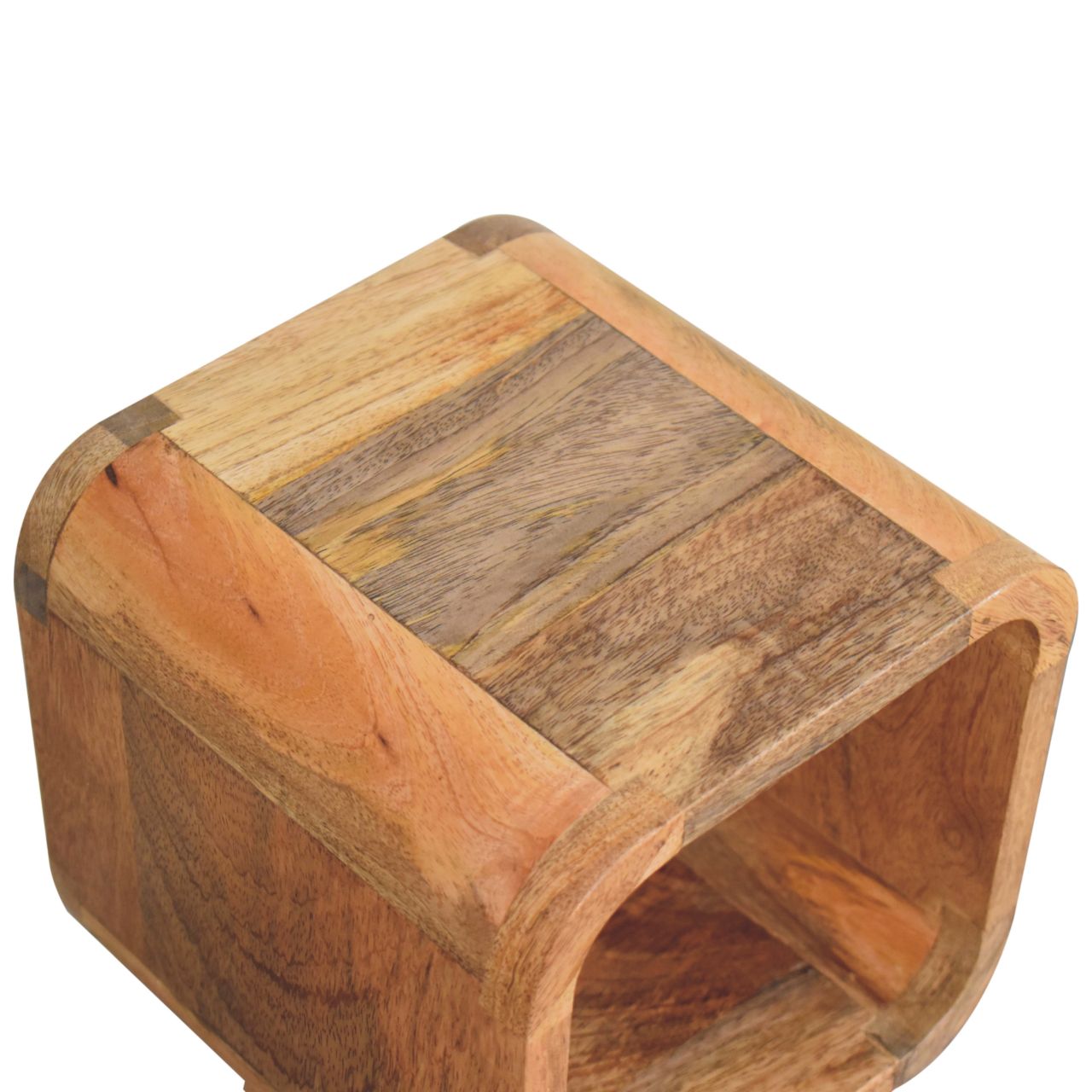 Extra Mini Minimalist Open Curved Oak-ish Bedside - Image 9