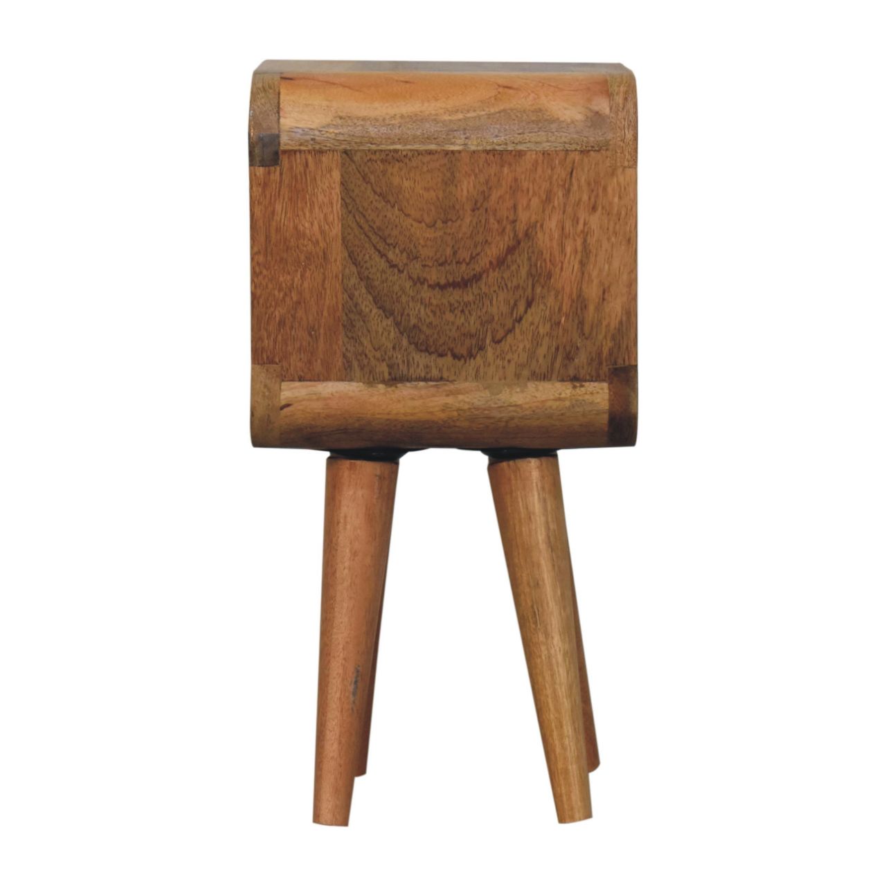 Extra Mini Minimalist Open Curved Oak-ish Bedside - Image 6