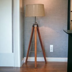 Fixed Chrome Tripod Floor Lamp