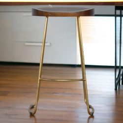 Gold Iron Bar Stool (Pair)