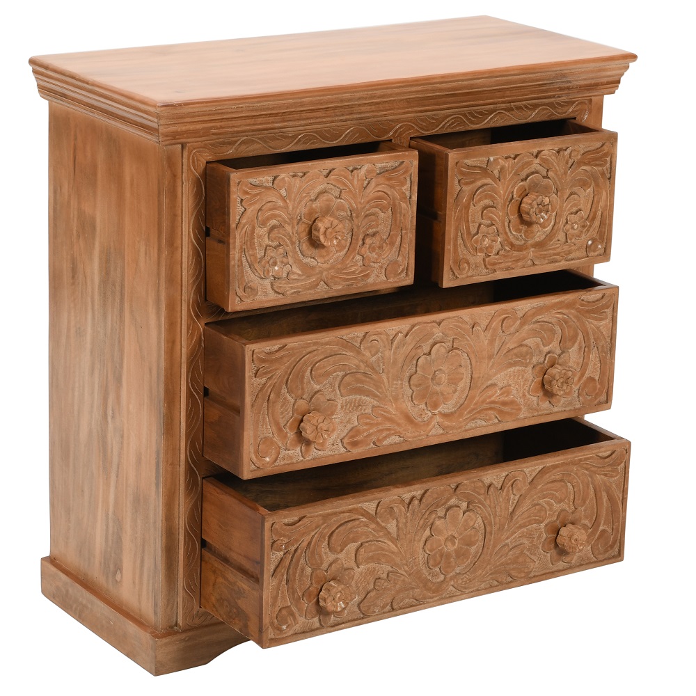 Artwork Mango Wood Chest Of Drawers - Image 5