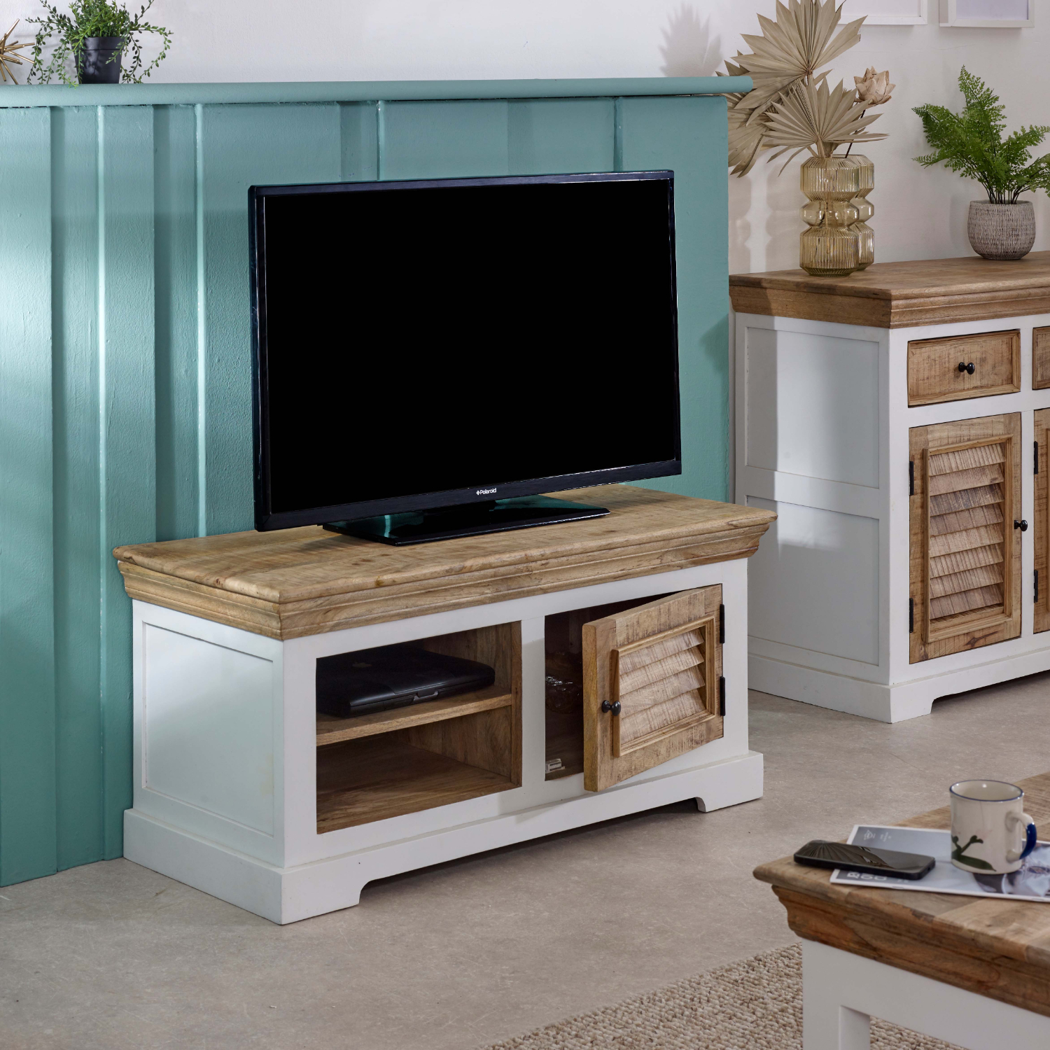 Alfie Wood Tv Cabinet/Bench/Shoe Rack Upto 43" - Image 2