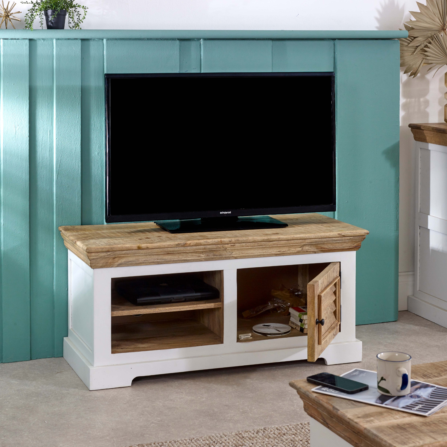 Alfie Wood Tv Cabinet/Bench/Shoe Rack Upto 43" - Image 3