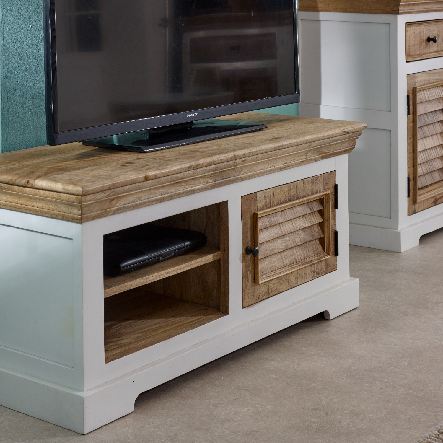 Alfie Wood Tv Cabinet/Bench/Shoe Rack Upto 43" - Image 4