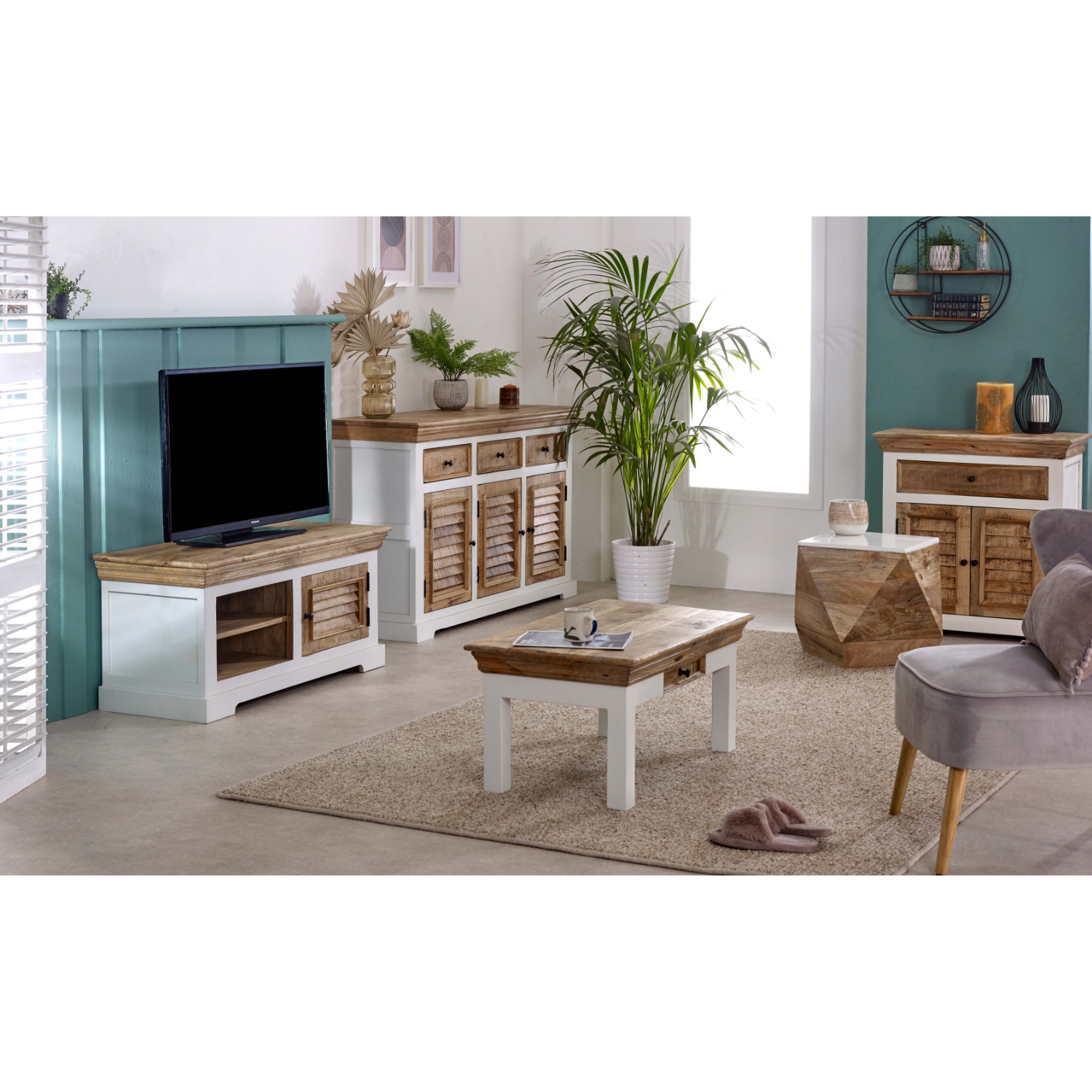 Alfie Wood Tv Cabinet/Bench/Shoe Rack Upto 43" - Image 5