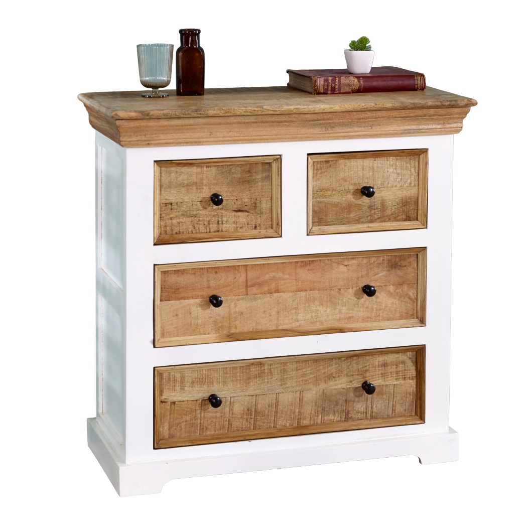 Alfie Solid Mango Wood 4 Chest Of Drawers - Image 6