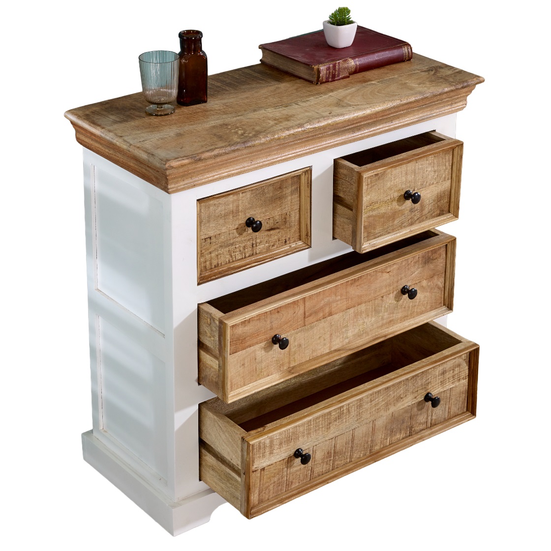 Alfie Solid Mango Wood 4 Chest Of Drawers - Image 7