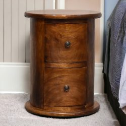 Mini Chestnut 2 Drawer Drum Chest