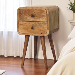 Mini Oak-ish Curved Bedside