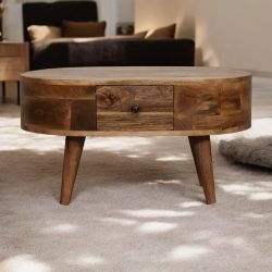 Mini Oak-ish Rounded Coffee Table