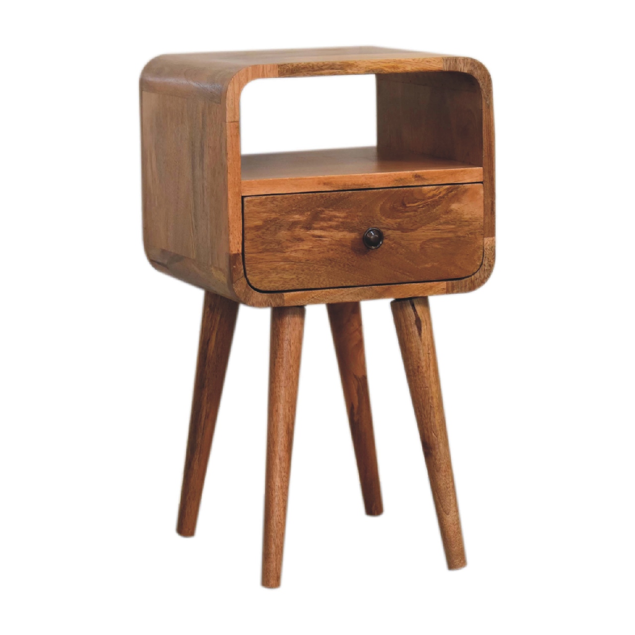 Mini Oakish Curve Open Bedside - Image 9