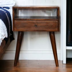 Modern Chestnut Solid Wood Bedside