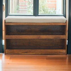 Mud Linen Pull out Shoe Bench