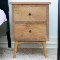 Nordic Style Bedside with 2 Drawers