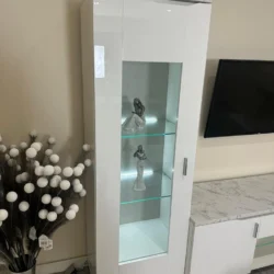 Romi 1 left hand door glass cabinet