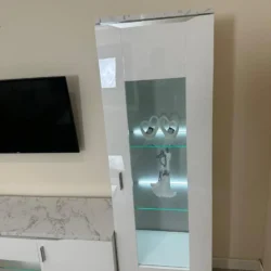 Romi 1 right hand door glass cabinet