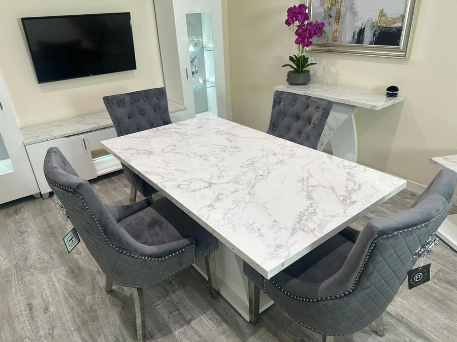 Romi 1.6 Marble Dining Table - Image 2