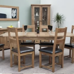 Rustic Oak Extending Dining Table