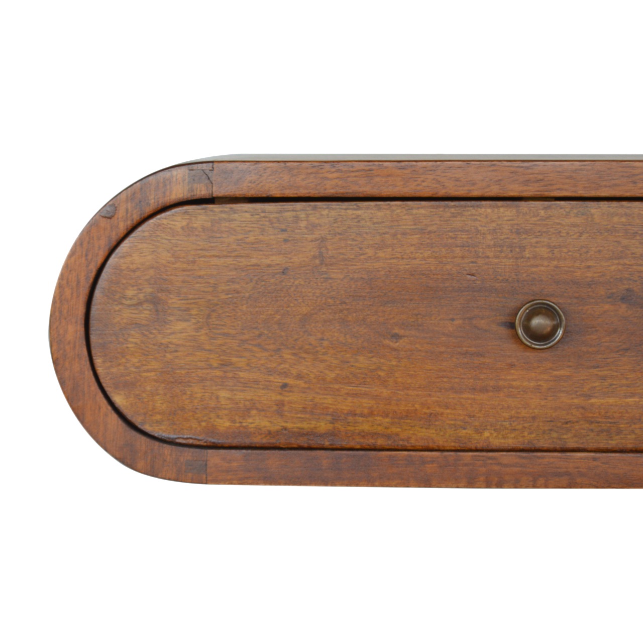 Wall Mounted Round Chestnut Bedside - Image 7