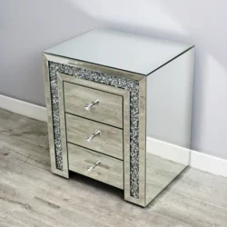 Mocka 3 Drawered Bedside Chest