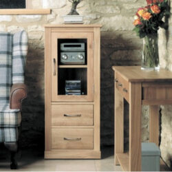 Oak Hi Fi Entertainment Unit Storage